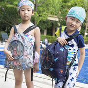 儿童干湿分离防水健身包运动装备双肩游泳包收纳袋背包海边沙滩包