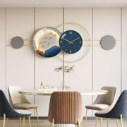 餐厅背景墙钟表创意组合装饰画现代简约抽象壁画客厅艺术晶瓷挂画
