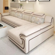 现代简约布艺沙发组合可拆洗科技，布乳胶(布，乳胶)双人奶油风2023沙发