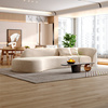 现代奶油风布艺沙发客厅组合沙发个性弧形懒人沙发