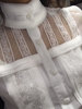 雪纺衫上衣女春装纯色，立领拼接长袖蕾丝显瘦休闲打底衬衫2023欧美
