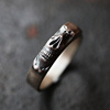 铁头的店 ADUAL FLOW 窄版骷髅戒指 超凡工艺 纯银人像做旧款指环