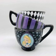 爱丽丝梦游仙境水杯叠叠杯卡通个性三层陶瓷杯子咖啡杯马克杯笔筒