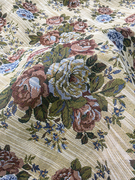 复古油画玫瑰花提花布料厚抱枕沙发套连衣裙外套服装设计师的面料