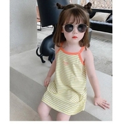 女童条纹吊带裙女宝宝连衣裙，韩版夏季童装儿童薄款裙子夏装潮