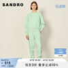 SANDRO Outlet女装春季多巴胺圆领针织休闲运动衫上衣SFPPU01405