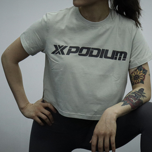 xpodium女士运动短袖t恤时尚舒适休闲圆领，透气夏季排汗超轻纯棉