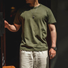 320g重磅t恤男纯色短袖全棉，阿美咔叽圆领，打底衫美式复古基本款t