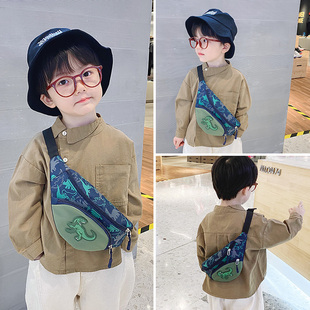 儿童包包斜挎包男童胸包恐龙，腰包小孩户外时尚，个性小背包零钱包潮