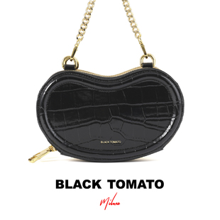 blacktomato双豆包手包链条，包斜挎包设计师，包牛皮包黑色金