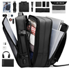 马可·莱登双肩背包，男士可扩容大容量商务旅行包，17.3吋电脑包书包
