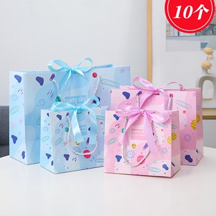 k韩版回盒包服装伴手提纸，袋子儿童节幼儿园，生日满月礼物可爱