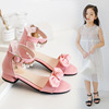 儿童凉鞋女孩子公主鞋，2024夏季韩版时尚小学生，网红女童高跟鞋