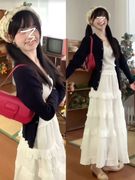 三件套女2024春季韩系减龄温柔风针织开衫外套吊带背心半身裙