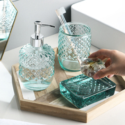 西班牙进口洗漱口杯套装家用北欧创意情侣玻璃杯子浴室牙刷杯牙缸