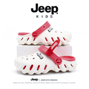 jeep儿童洞洞鞋女童，凉拖鞋吉普防滑耐磨中大童软底休闲沙滩鞋
