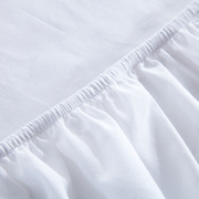 白色单件纯棉床笠一米八宾馆床罩床垫套酒店床套专用全棉床单套式