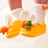 宝妈手工DIY编织胡萝卜兔兔鞋婴儿1周岁鞋子男女宝宝毛线学步鞋