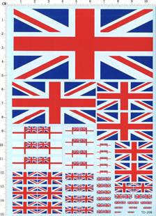 多比例 英国米字旗帜 坦克战车战舰模型DIY 水贴纸