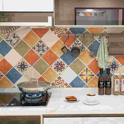 美式厨房防油贴纸仿瓷砖墙壁，防水自粘墙贴卫生间墙面瓷砖装饰贴画