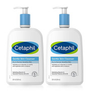 cetaphil丝塔芙温和洗面奶，591ml两瓶装蓝朋友，洁面乳无泡不刺激