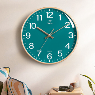 霸王钟表挂钟客厅家用时尚轻奢现代简约电子时钟挂墙石英钟挂表