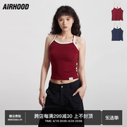 AIRHOOD 美式夏季辣妹短款内搭红色小吊带背心女小众外穿紧身上衣