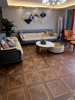 积加拼花地板实木复合黑胡桃，铜健康适用地暖，客厅卧室环保自然