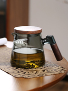玻璃茶壶耐高温月牙过滤茶水分离泡，茶壶绿茶分茶器公道杯功夫茶具