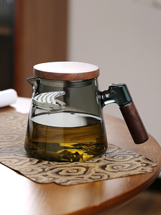 玻璃茶壶耐高温月牙过滤茶水分离泡茶壶绿茶分茶器公道杯功夫茶具