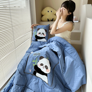 小熊猫 抱枕被子两用午睡毯子二合一2024车用枕头空调夏凉被