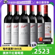 自营澳洲原瓶进口红酒，奔富bin389+干露缘峰干红葡萄酒组合6支