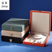 品牌超纤珠宝展示盒戒指耳钉，项链收纳盒套装珍珠项链盒子礼物