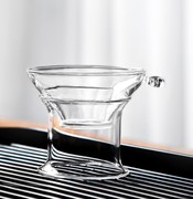 透明玻璃茶漏过滤细网茶滤功夫茶具，简约茶具高档耐热玻璃滤茶器