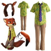 动漫cosplay服饰动物城狐狸尼克（Nick）日常服成人版儿童版