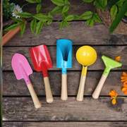 植树节小铲子铁锹木柄水桶，幼儿园儿童园艺，种菜工具套装栽花挖土玩