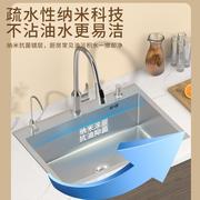 厨房洗菜盆水槽大单槽家用手工纳米加厚不锈钢洗菜池菜盆洗碗池