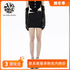 victoriawang黑色性感镂空包臀蕾丝，拼接裙裤个性，不规则半裙