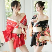 日式印花和服情趣内衣女，游戏制服诱惑套装，性感睡衣睡裙