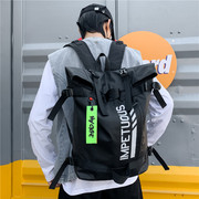 街头潮款双肩包男士(包男士)韩版大学生运动休闲款户外高中生个性背包