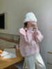 freshtaro 小猫玩毛球～奶油粉色圆领套头口袋毛衣女秋冬小众上衣