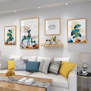 客厅装饰画现代简约沙发背景墙，寓意好山水画2023挂画晶瓷壁画