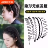 男士发箍男款男生发捆压发黑色发卡洗脸头箍波浪夏季细发饰头发