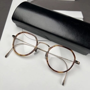 vintage复古板材+纯钛超轻手作多边形，男女近视防蓝光眼镜框