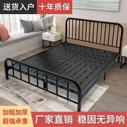 铁艺床加厚加粗静音床双人1.8x2米欧式现代简约1米单人铁床铁架床