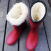 冬季时尚韩版棉女雨鞋雪地，靴子加绒保暖防水防滑洗车洗衣厨房雨靴