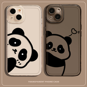 情侣熊猫手机壳适用于iphone15promax卡通苹果14简约mate50原创p60pro福宝，vivo可爱oppo小米13少女心12荣耀80