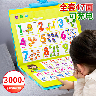 宝宝识字挂图拼音拼读一年级数字卡成语幼儿童玩具有声早教启蒙书