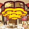现代中式吊灯圆形酒店工程，大灯客厅餐厅包厢大厅，祥云木艺异型灯具