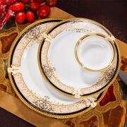 碗碟套装家用景德镇陶瓷餐具套装，骨瓷碗盘欧式中式碗筷组合送礼